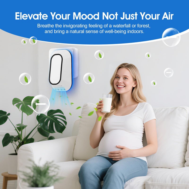 PVACG 3-Pack Plug in Air Purifier with Ice Blue Hover Light, 4 Built-in Brushes Negative Ion Air Purifier for Home,2W Ultra-Low Energy for Bedroom, Office Desk,Living Room,Bathroom(3) - Image 5