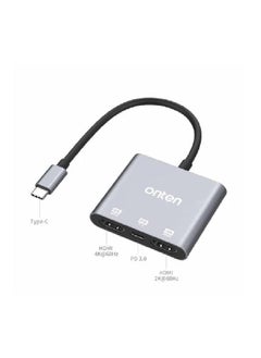 أونتن محول Onten USB -C إلى HDMI*2 مع PD 3.0  - Image 3