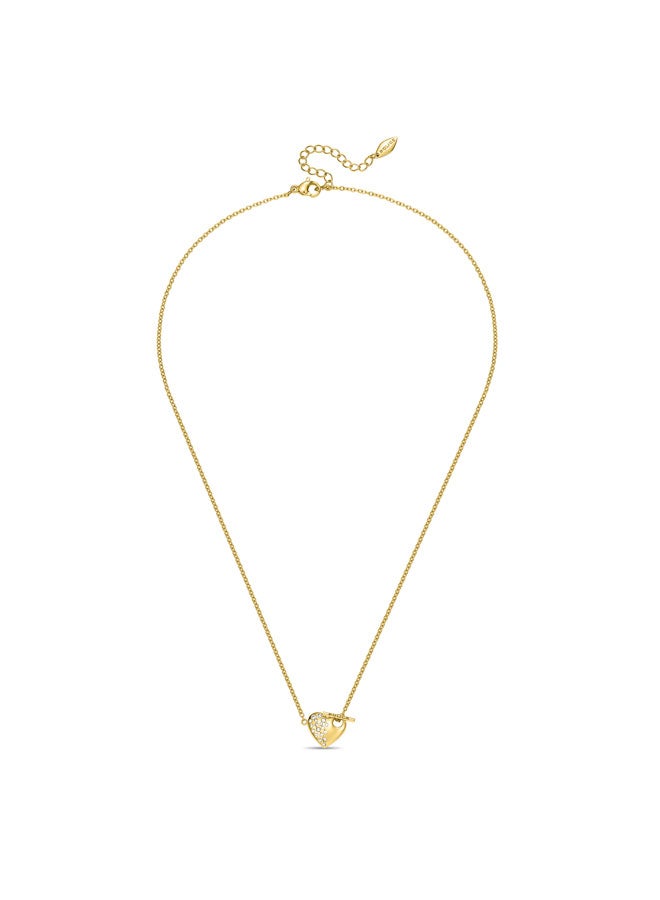 POLICE Heartstone and Heart-Shaped Pendant with Radiant Crystals Necklace for Women  - Image 1
