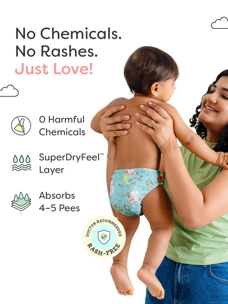 SuperBottoms Swimming Diapers for Babies & Toddlers - Reusable & Adjustable Swim Diapers - Washable Cloth Diapers - Skin Friendly Fabric - Easy to Clean - Fits 3M - 3Y | Pack of 2 - Image 4