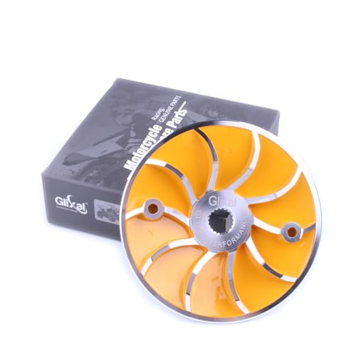 Glixal Lightweight Racing Drive Face Fan for GY6 125cc 150cc 180cc 200cc 152QMI 157QMJ Engine Based Scooter Moped ATV GoKart Quads Yellow - Image 1
