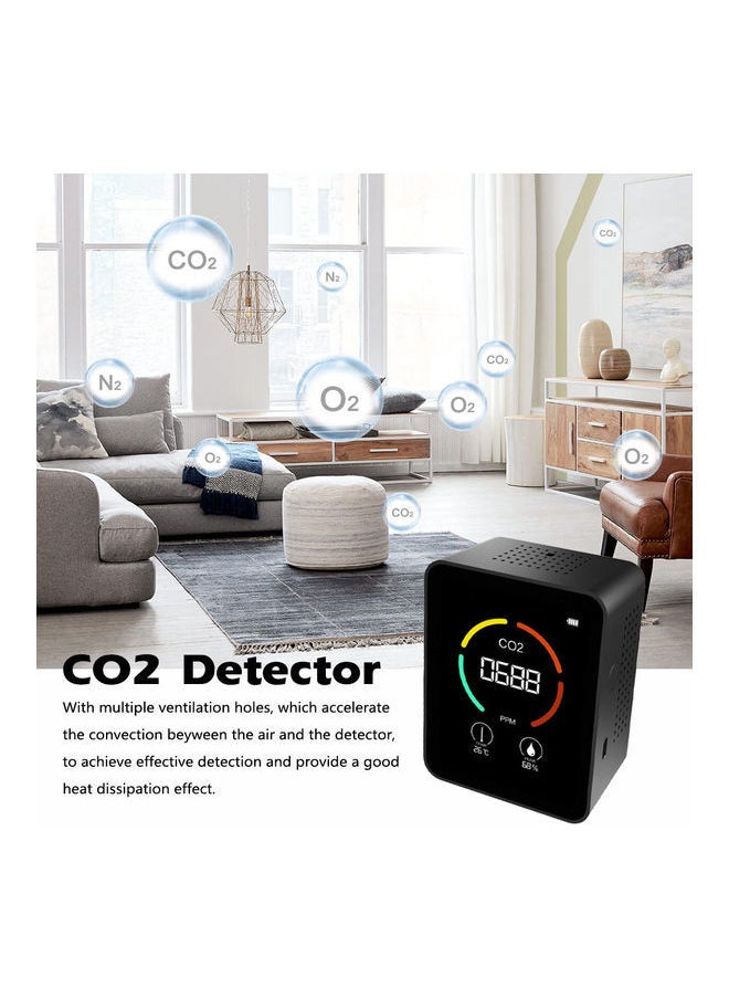NIBEMINENT Air Quality Monitor Black  - Image 2