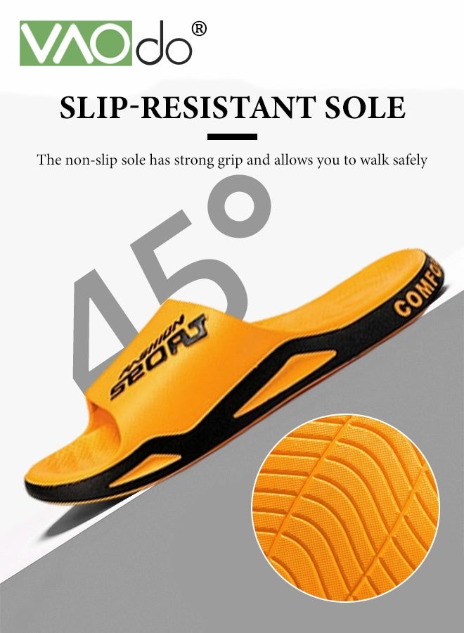 VAOdo Pillow Slippers for Men Non Slip Quick Drying Shower Slides Bathroom Sandals Ultra Cushion Thick Sole Suitable for Indoor and Outdoor - Image 3