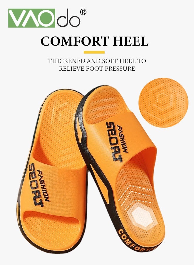 VAOdo Pillow Slippers for Men Non Slip Quick Drying Shower Slides Bathroom Sandals Ultra Cushion Thick Sole Suitable for Indoor and Outdoor - Image 5