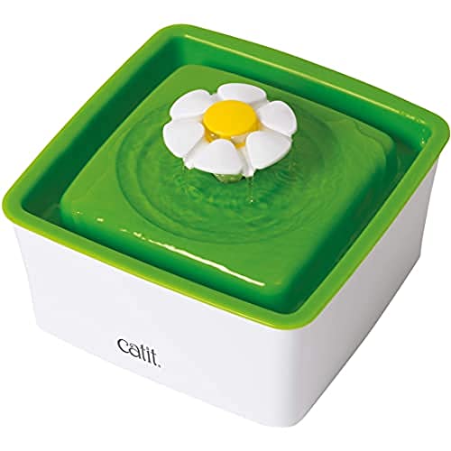 Catit 2.0 Mini Flower Drinking Fountain – Cat Water Fountain with Triple Filter and Ergonomic Drinking Options,Green - Image 1
