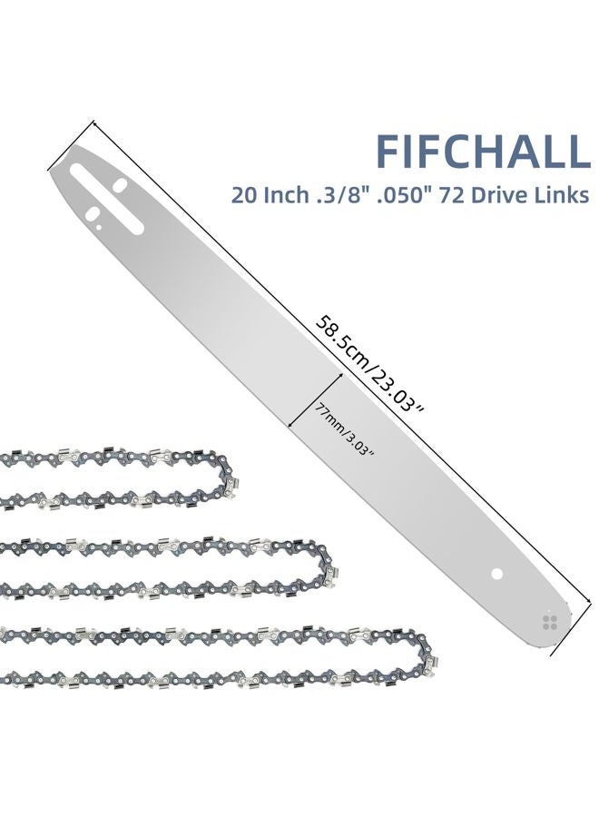 Fifchall 20 Inch Chainsaw Chain 72dl Bar 3+1 - Image 3
