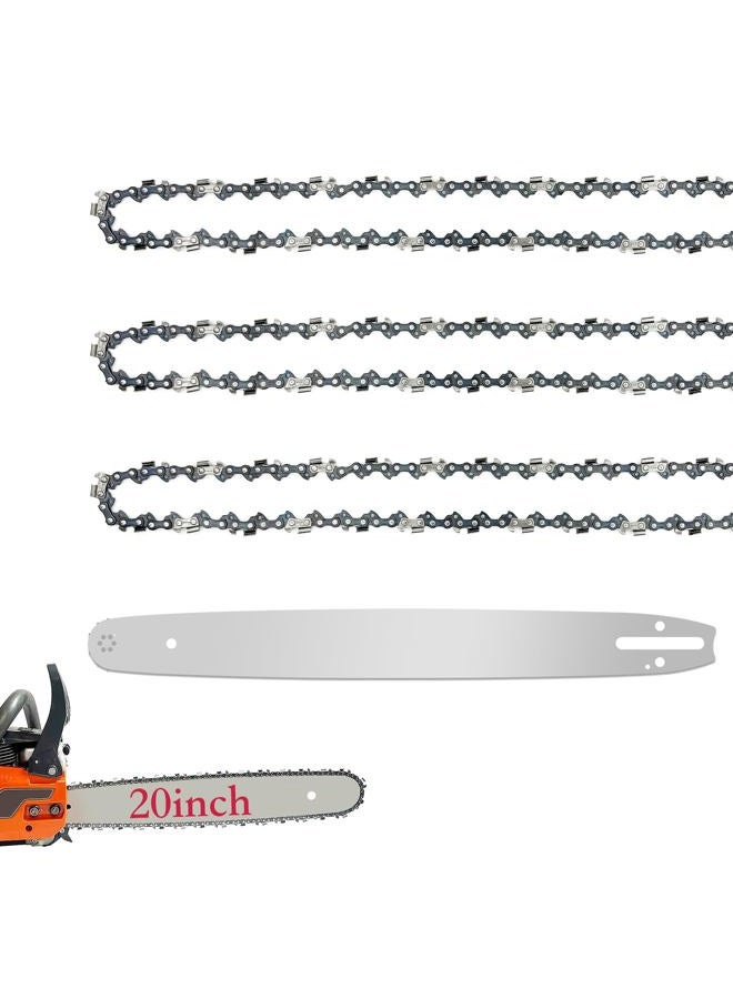 Fifchall 20 Inch Chainsaw Chain 72dl Bar 3+1 - Image 1