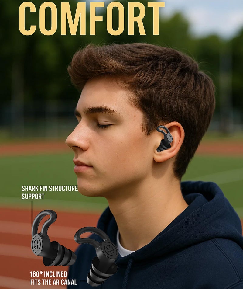 SonaBhu Ear Plugs for Noise Cancellation, 4 Pairs Soft Silicone Ear Plugs for Sleeping, Loop Ear with Secure Fit, 17 * 14 mm Comfortable Design for Swimming, Studying, Traveling and Deep Sleep - Image 4