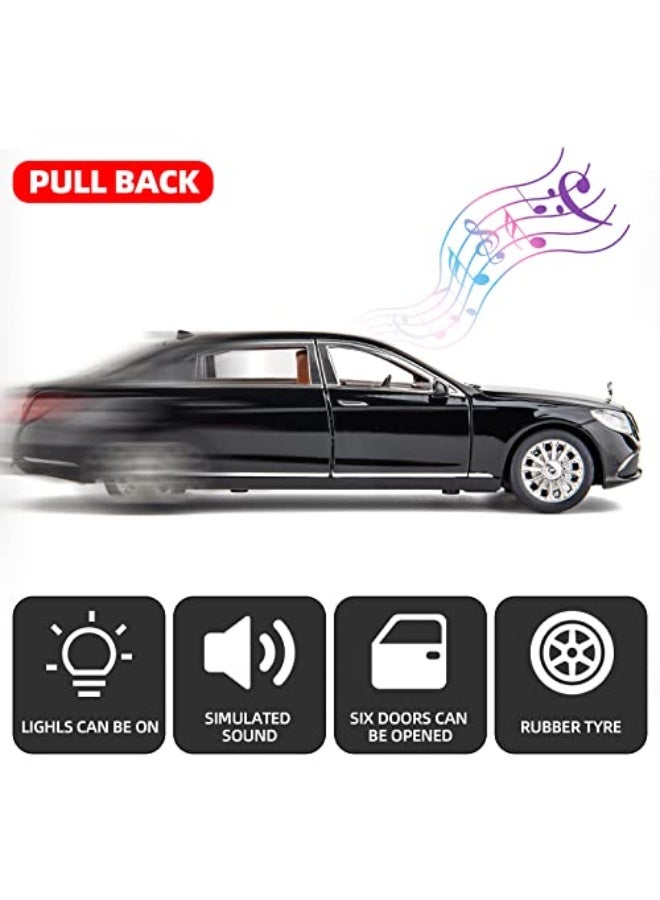 WAKAKAC 1/24 Scale Compatible with Benz E300 Toy Car Alloy Die-cast Pull Back Car Model with Light and Sound Toy Vehicles for Adults Boys Girls Gift Decoration Toy (Black) - Image 3