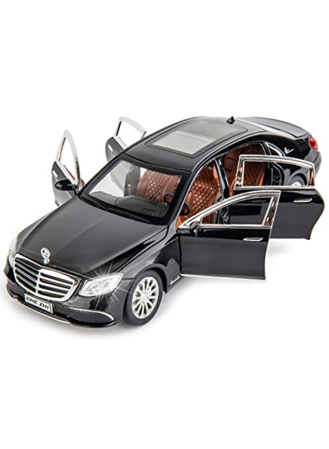 WAKAKAC 1/24 Scale Compatible with Benz E300 Toy Car Alloy Die-cast Pull Back Car Model with Light and Sound Toy Vehicles for Adults Boys Girls Gift Decoration Toy (Black) - Image 1