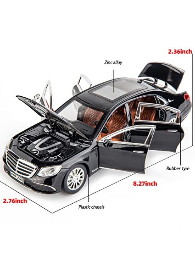 WAKAKAC 1/24 Scale Compatible with Benz E300 Toy Car Alloy Die-cast Pull Back Car Model with Light and Sound Toy Vehicles for Adults Boys Girls Gift Decoration Toy (Black) - Image 2