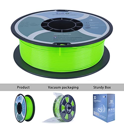 ZIRO Fluorescence PLA Filament 1.75mm, Luminous ONLY by UV Light, Glow Effect 3D Printer Filament PLA,1KG Spool, Dimensional Accuracy +/- 0.03mm, fit Most FDM 3D Printers, Fluo Green - Image 3