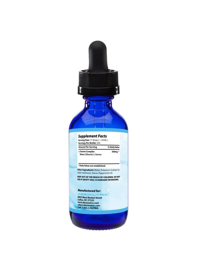Absonutrix - Lserine Complex 500 Mg 4 Oz Liquid Large Bottle 200 Servings Per Bottle Made In Usa All Natural - Image 1