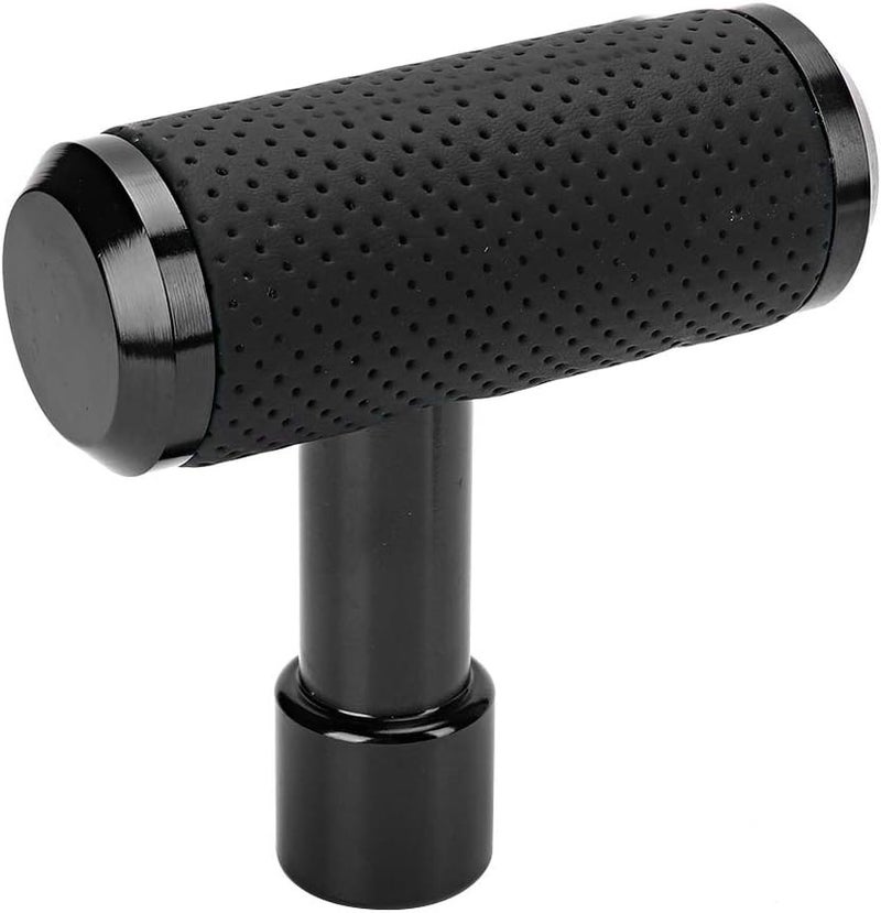 Universal T Shaped Car Shift Knob Comfortable and Durable for ManualAutomatic Gear Shifter for All Drivers RedBlueSilverBlack (Black) - Image 2