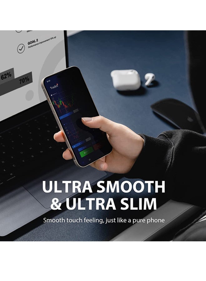 Captaintech Matte Tempered Glass for iPhone 14 Pro Max (6.7") – Anti-Glare & Anti-Spy Screen Protector | 9H Hardness, Full Coverage - Image 4