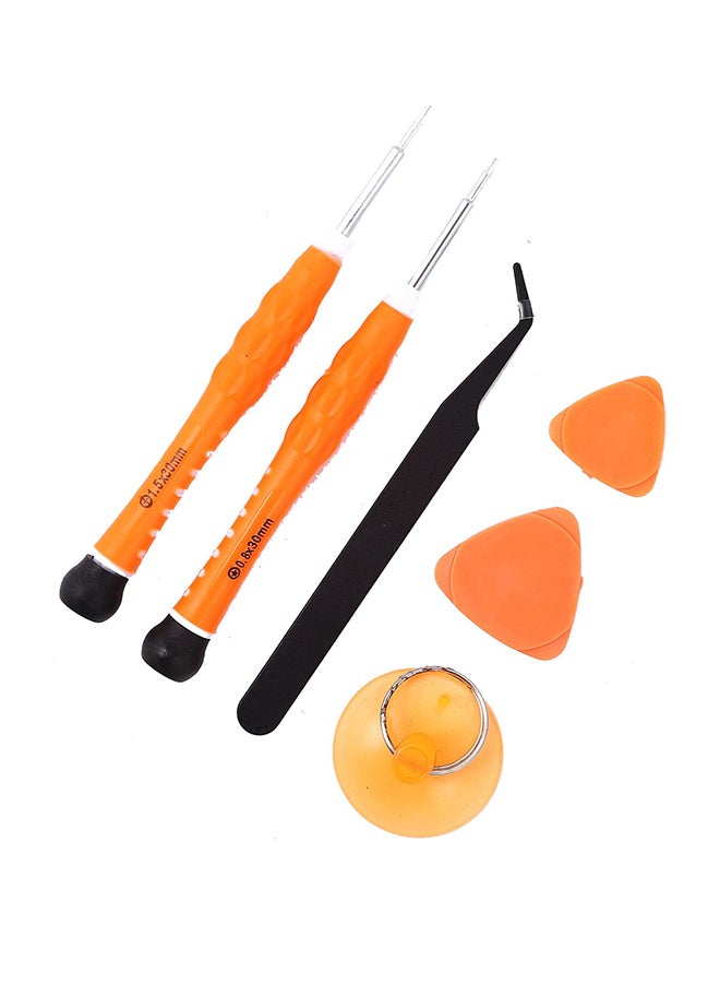 6-Piece Precision Screwdriver Set Black  Orange  Silver - Image 1