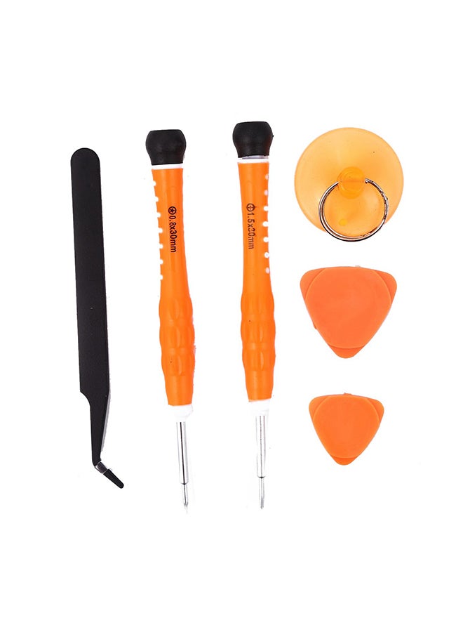 6-Piece Precision Screwdriver Set Black  Orange  Silver - Image 2