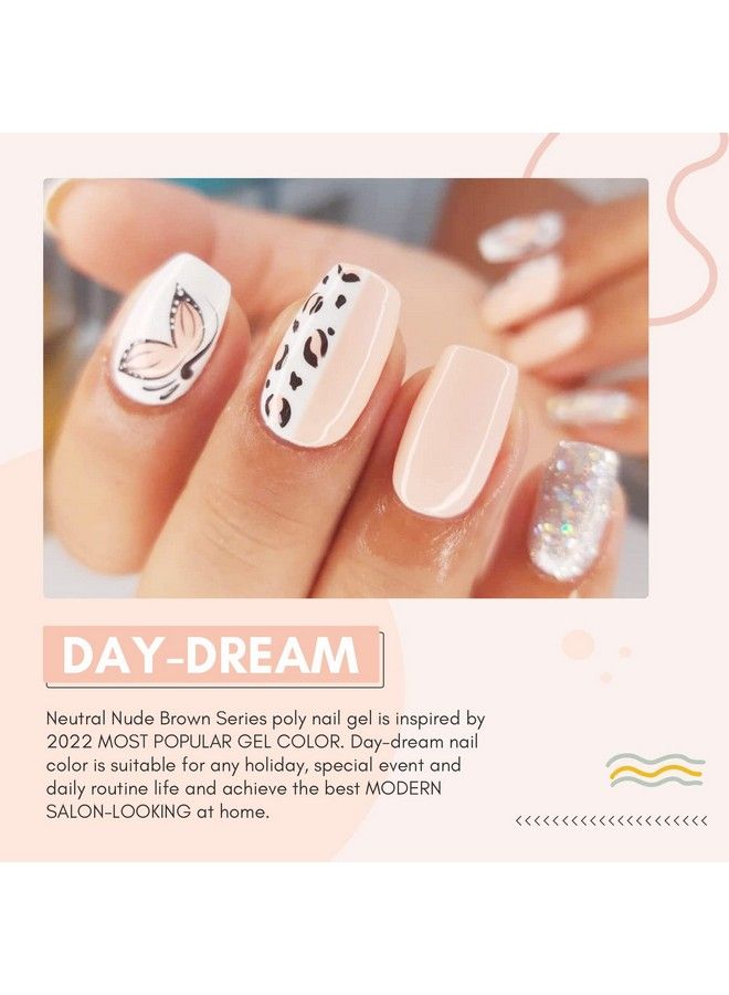 MAKARTT Poly Nail Extension Gel 50Ml Nude Nature Poly Nail Gel Daydream Spring Summer Color Builder Nail Gel Light Apricot Poly Extension Gel Valentine - Image 3