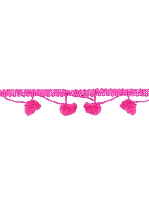 GOELX Pom Pom lace Pink 9 Meters Bundle for Decorations/Borders/Crafts  - Image 2