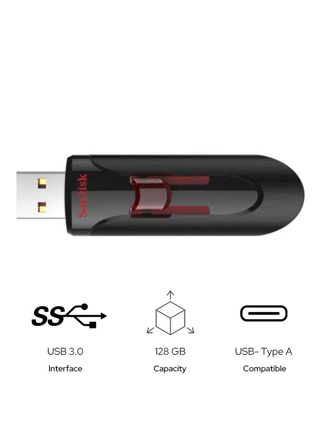 sandisk 128 GB Cruzer Glide USB 3.0 USB Type A  Flash Drive Read Speed 150 MBps Write Speed 110 MBps SDCZ600-128G-G35 - Image 1