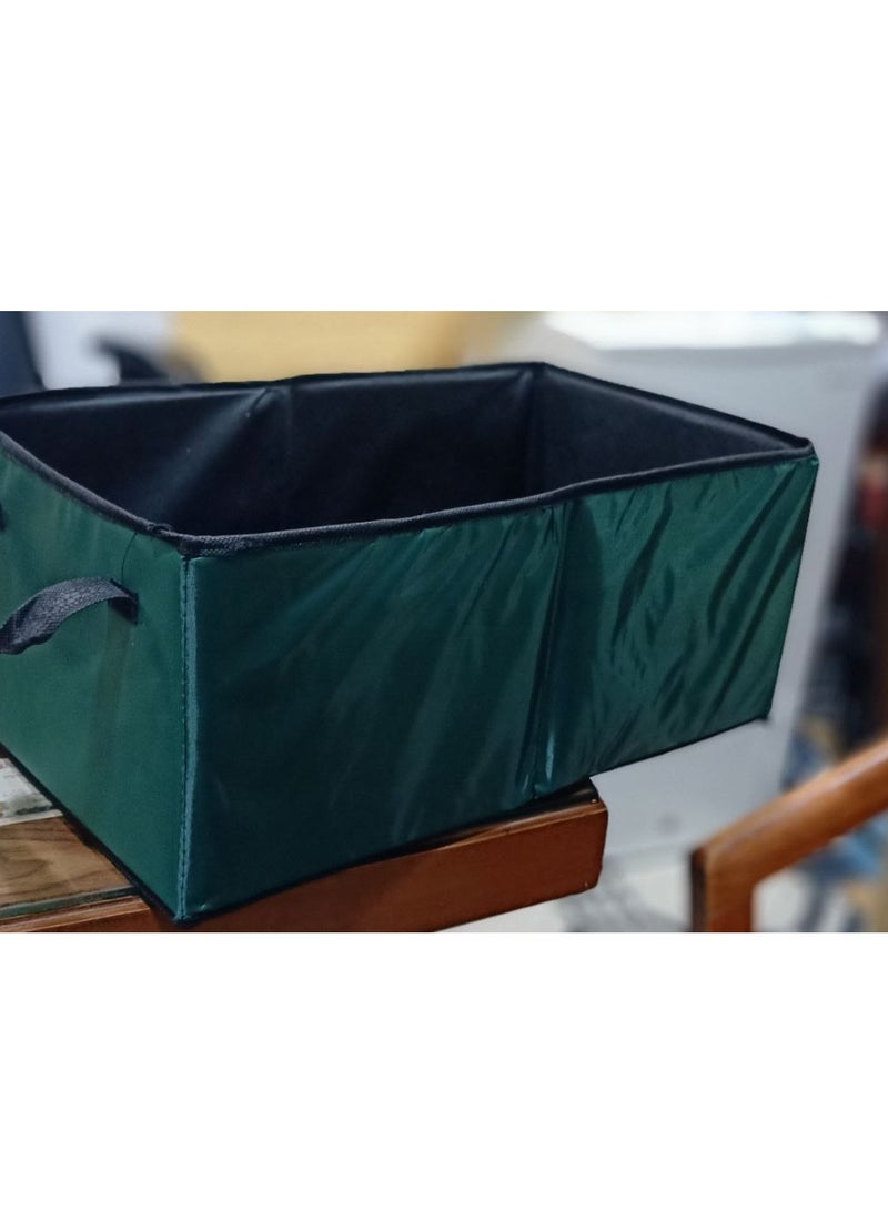 Waterproof Clothes Organizer for Pants, T-Shirts, Shirts and Children's Toys Foldable with Handle for Easy Carrying Available in Green IR - Image 1
