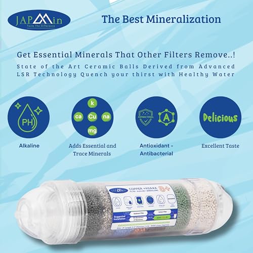 Japmin Copper + Alkaline Water Filter Cartridge 8” | Convert RO Water Purifier into Alkaline Water Purifier | 6000L Life - Image 2