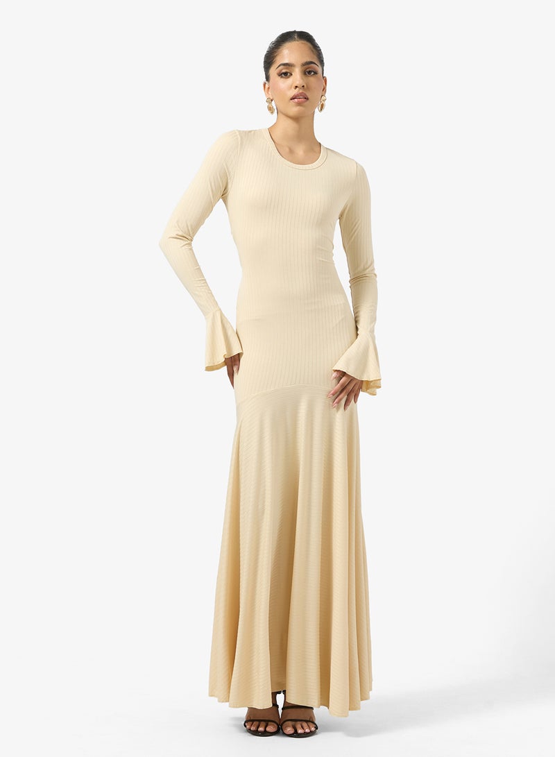 جينجر فستان - بخصر مرتفع مع ثنيات - Image 1