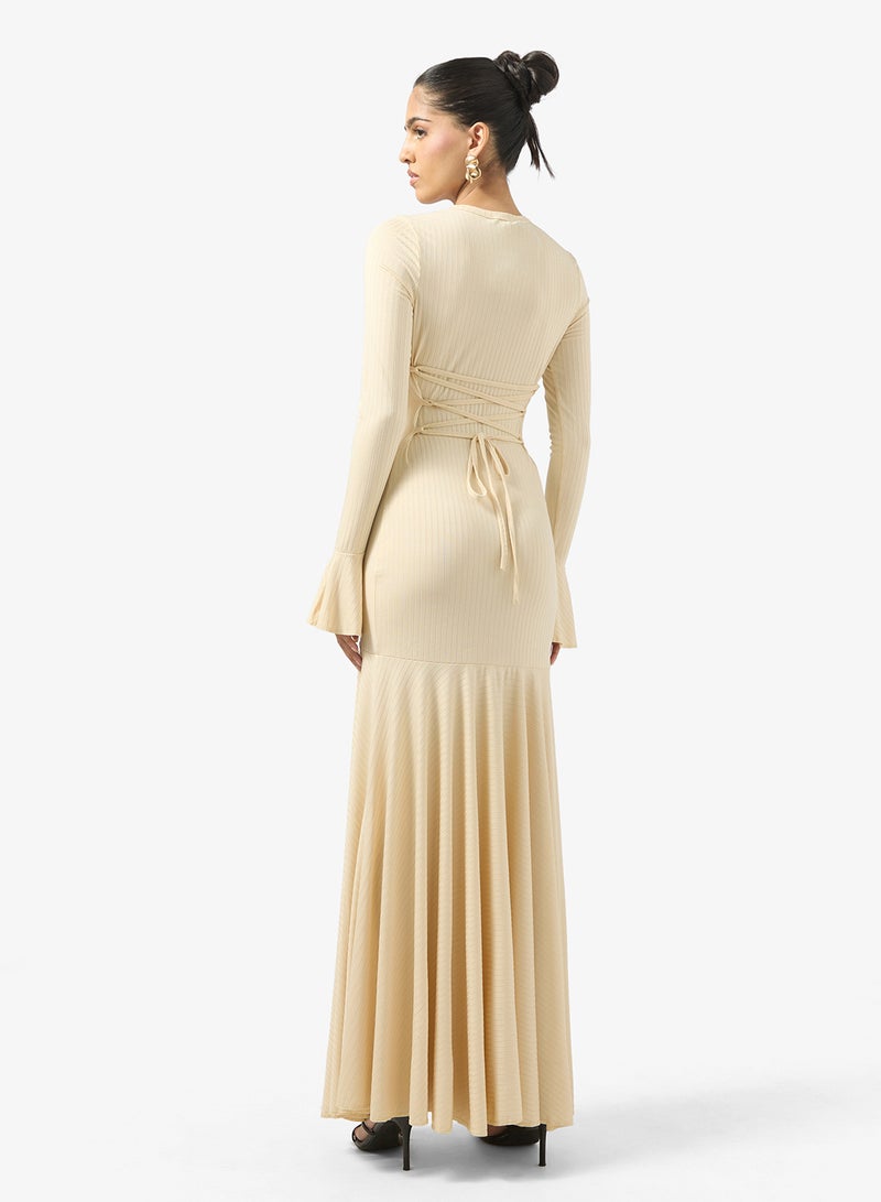 جينجر فستان - بخصر مرتفع مع ثنيات - Image 2