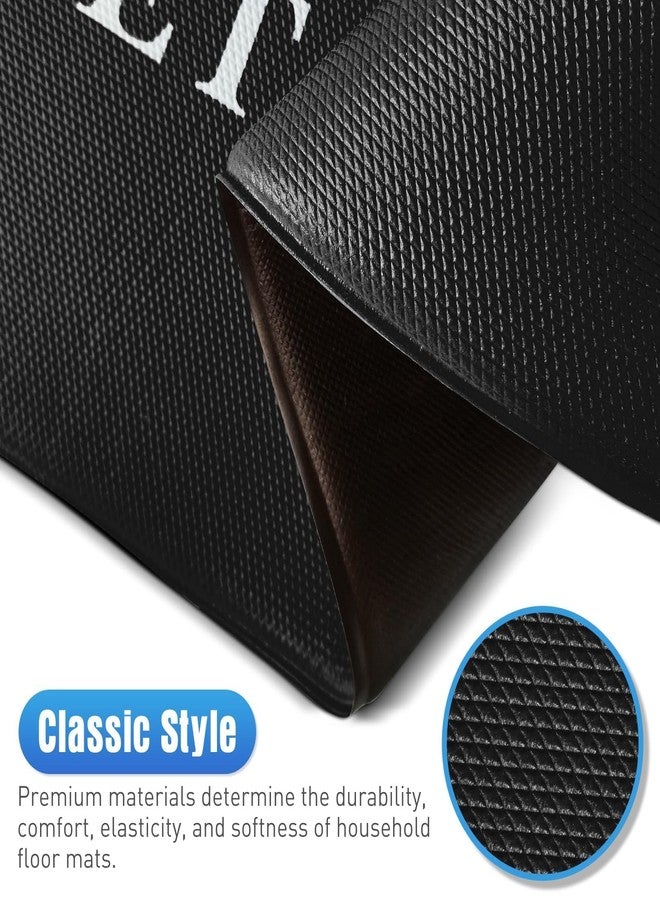 HappyTrends Kitchen Mat for Floor, 2PCS Cushioned Anti-Fatigue Kitchen Rugs, Waterproof Non-Slip Standing Mats and Rugs Set for Kitchen, Office, Laundry, Black, 17.3"×30"+17.3"×47" - Image 5