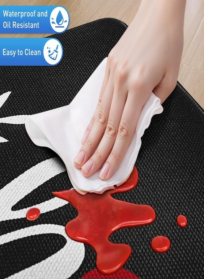 HappyTrends Kitchen Mat for Floor, 2PCS Cushioned Anti-Fatigue Kitchen Rugs, Waterproof Non-Slip Standing Mats and Rugs Set for Kitchen, Office, Laundry, Black, 17.3"×30"+17.3"×47" - Image 3