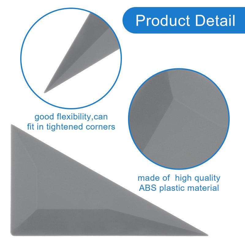 DSLSQD 5-Piece Window Tint Tool Kit - Triangle & Contour Squeegees, Card Scraper, Vinyl Wrap Tool for Car Wrapping & Window Tinting Film Installation - Image 4