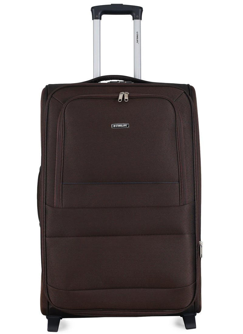 STARLIFE - Set of 3 Light Weight Polyester Trolley Luggage 2 Wheels With Number Lock 20,24,28 Inches - Image 1