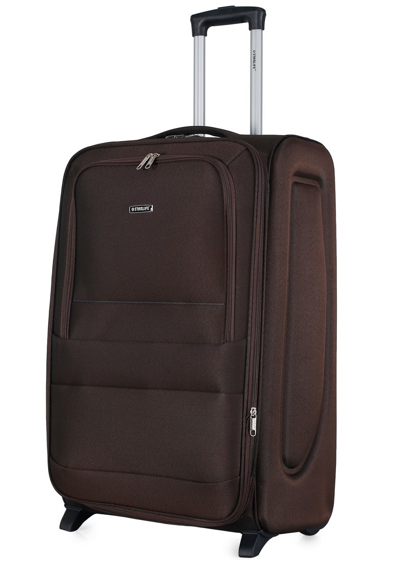 STARLIFE - Set of 3 Light Weight Polyester Trolley Luggage 2 Wheels With Number Lock 20,24,28 Inches - Image 1