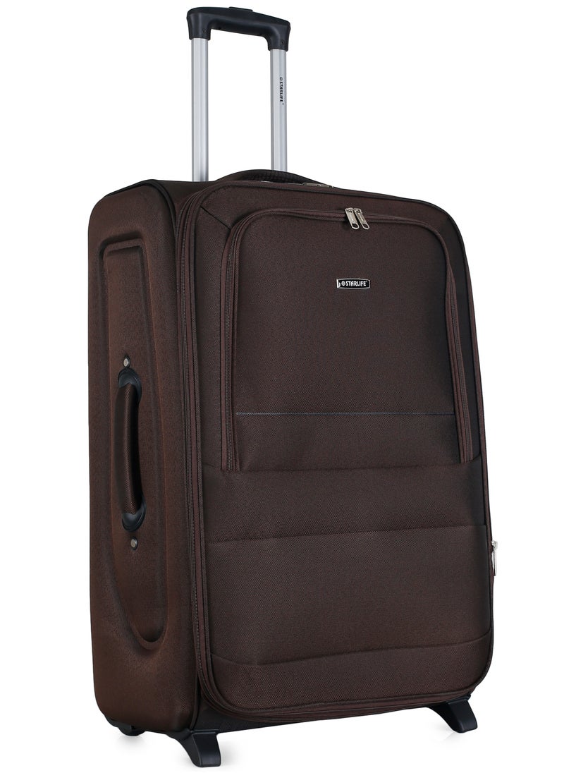 STARLIFE - Set of 3 Light Weight Polyester Trolley Luggage 2 Wheels With Number Lock 20,24,28 Inches - Image 1