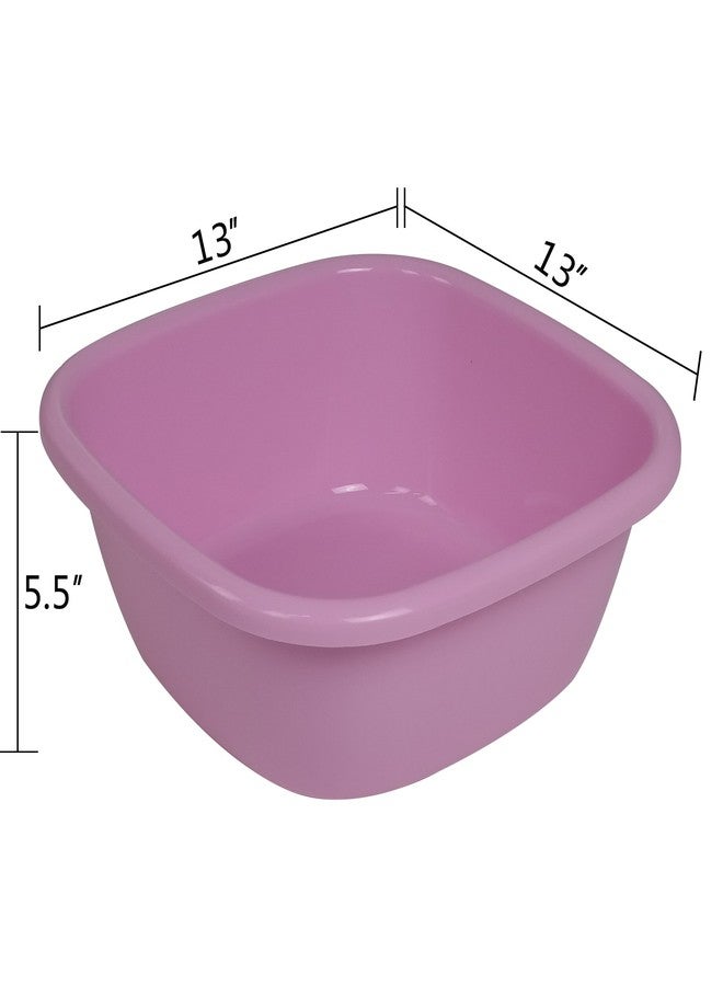 Cand Plastic Square Wash Basin, 12 Quart Dish Tubs, 3-Pack - Image 2