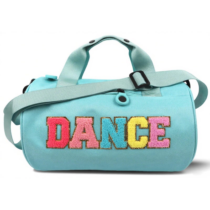 Himoswis Dance Bag for Girls Cute Ballet Bags Weekender Travel Duffle Bag Sport Gym Bag for Women and Men Toddler Kids Bag for Dancers Cyan M - Image 2