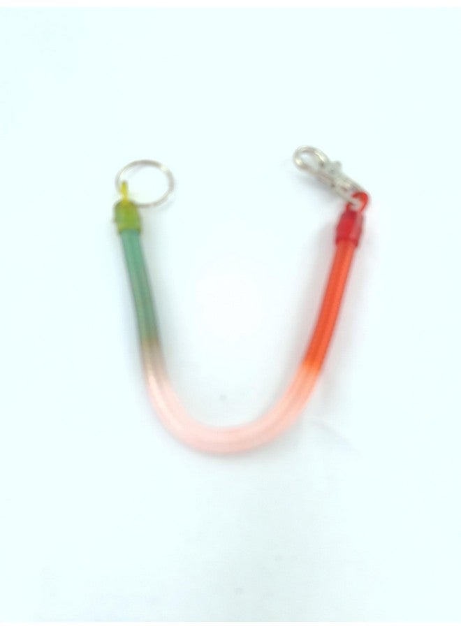 advancedestore [Pack Of 6 Spiral Plastic Key Chain Multi Coloured With Stretchable String Clip Holder (Multi Colour) - Image 3
