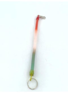 advancedestore [Pack Of 6 Spiral Plastic Key Chain Multi Coloured With Stretchable String Clip Holder (Multi Colour)  - Image 4