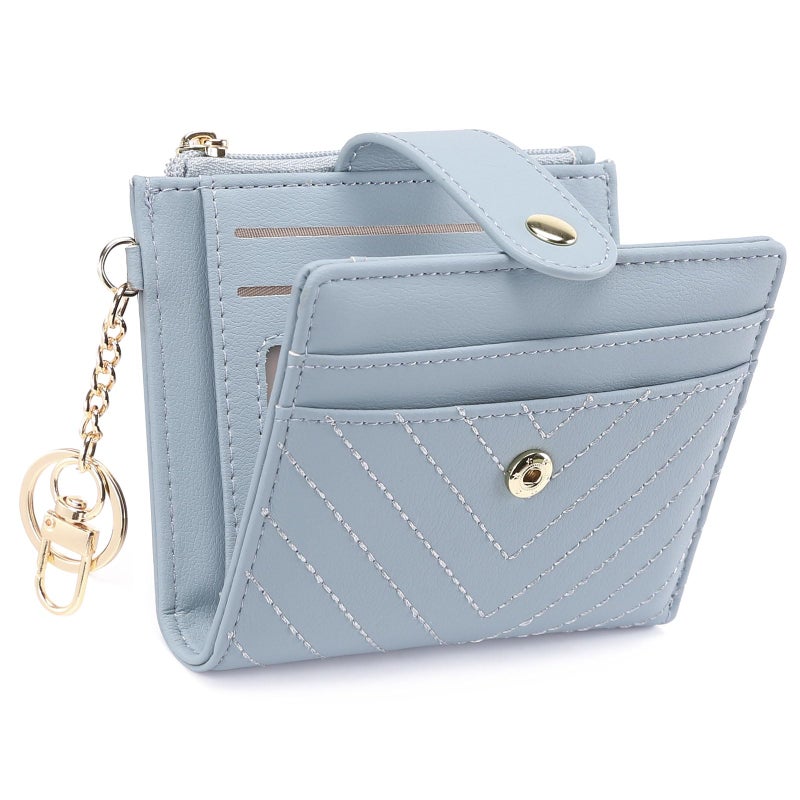 GAEKEAO Slim Wallet for Women, RFID Blocking Credit Card Holder Bifold Wallet with Zipper Coin Pocket, ID Window - Image 1