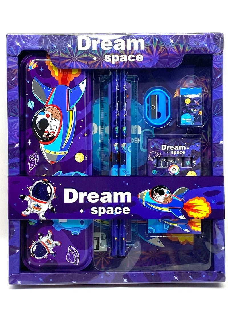 Generic Back to school supplies set Perfect space gift for students school supplies Cute stationery set Includes fun pencils, erasers, sharpeners, pencil cases and crayons Ideal for school and office supplies  - Image 1