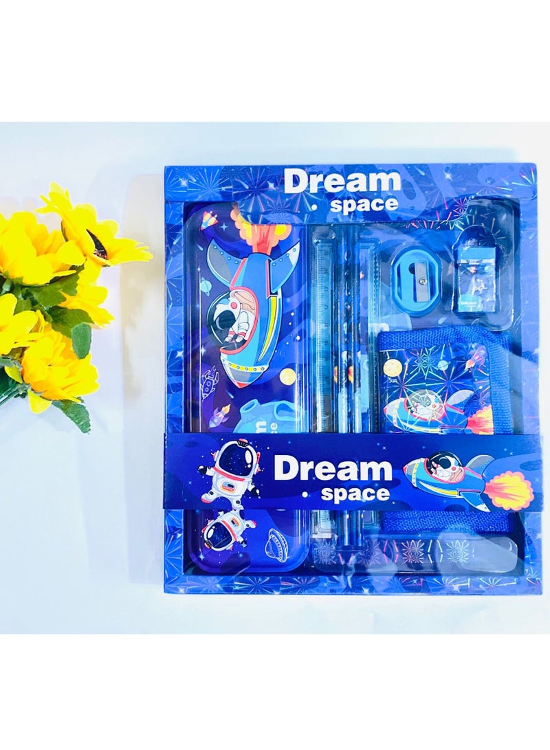 Generic Back to school supplies set Perfect space gift for students school supplies Cute stationery set Includes fun pencils, erasers, sharpeners, pencil cases and crayons Ideal for school and office supplies  - Image 2