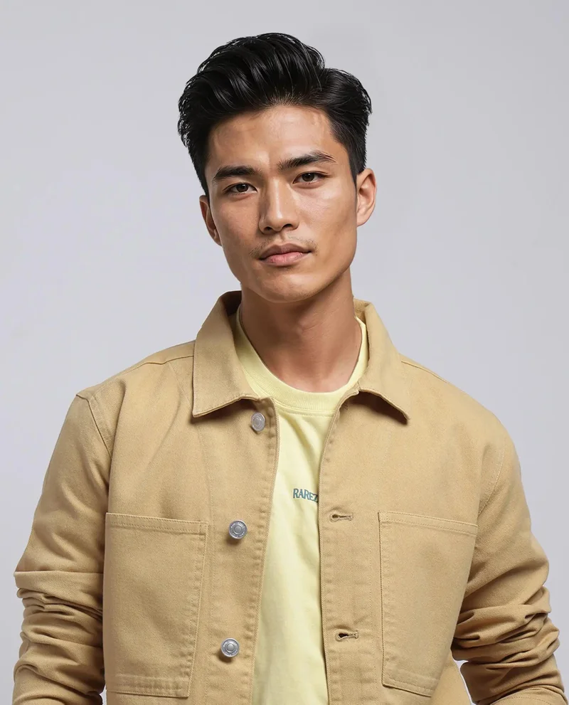 Rare Rabbit Men's Button Closure Plain Jacket