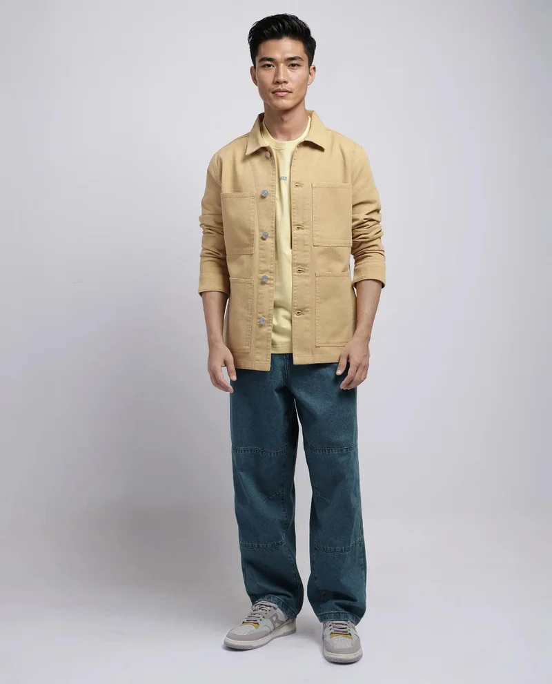 Rare Rabbit Men's Button Closure Plain Jacket