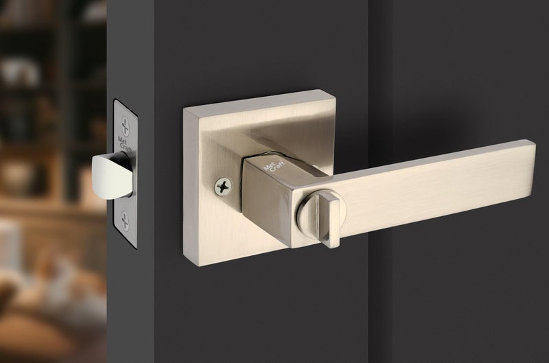 Met Craft Zinc Door Leverset Handle Lock/Main Door Lock with 3 Wave Cutting Key/Mortise Latch Locks for Home/Office/Hotel (Satin Silver,Adjustable Backset 60-70 mm) - Image 4
