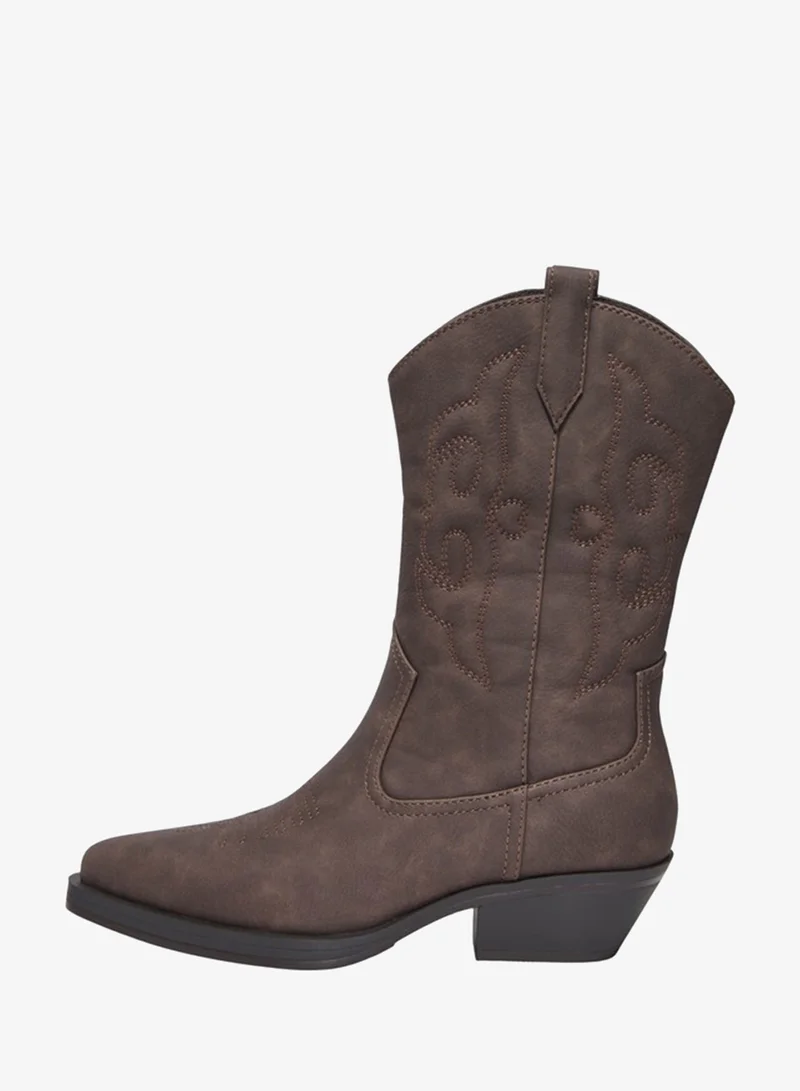 Only Bronco Cowboy Ankle Boots