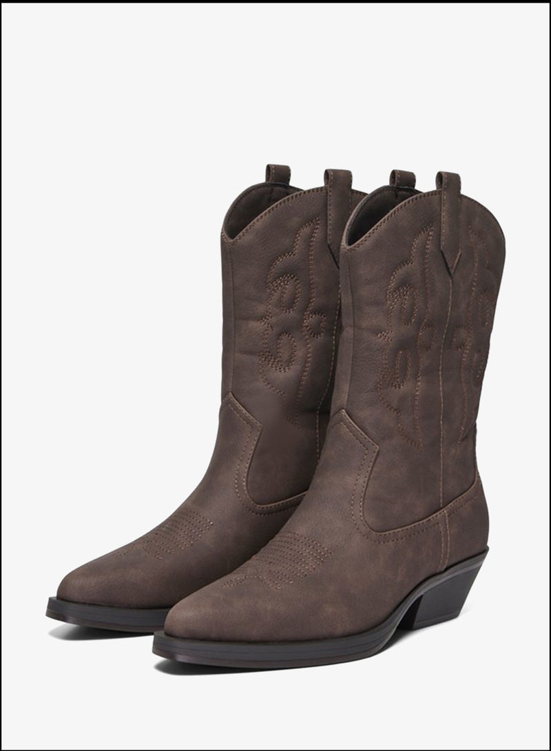 ONLY Bronco Cowboy Ankle Boots - Image 3