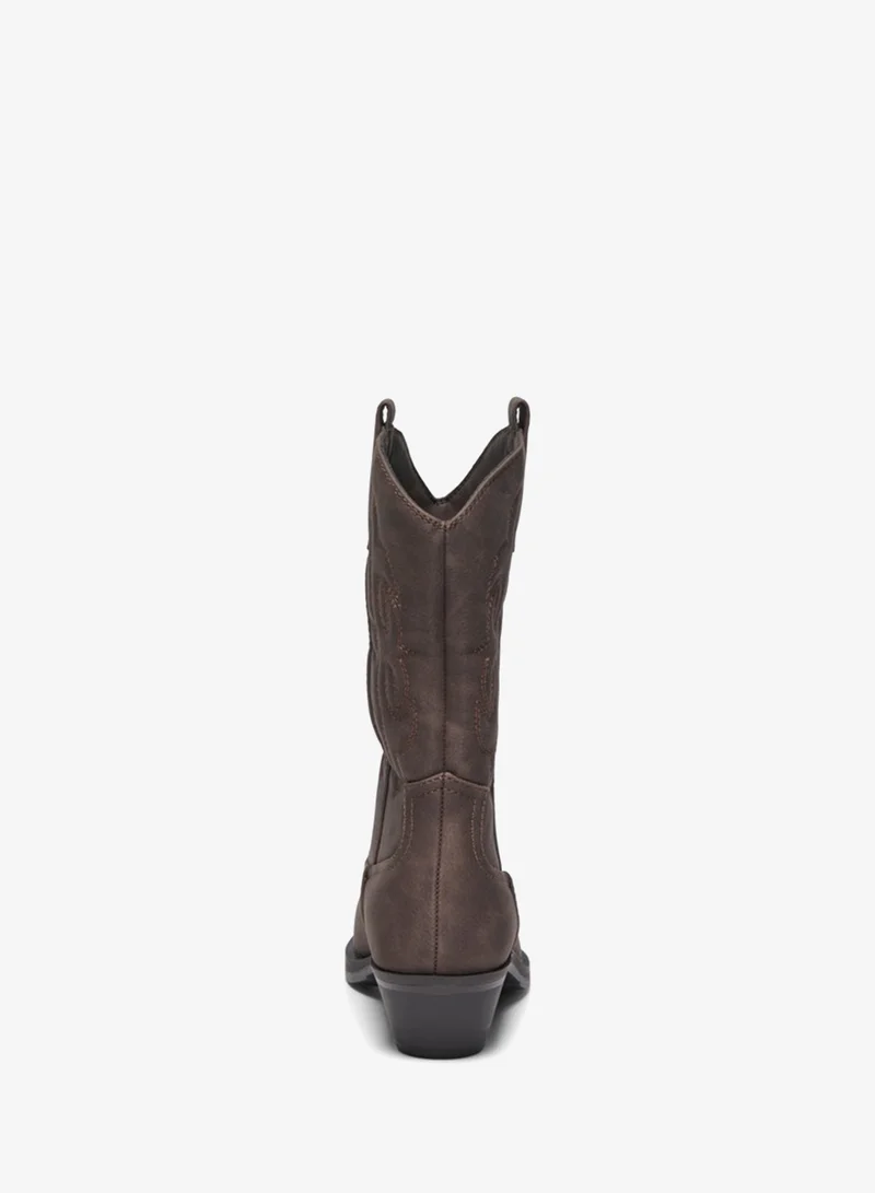 Only Bronco Cowboy Ankle Boots