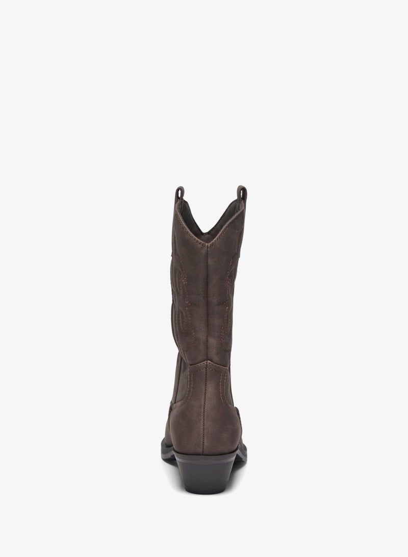 ONLY Bronco Cowboy Ankle Boots - Image 2