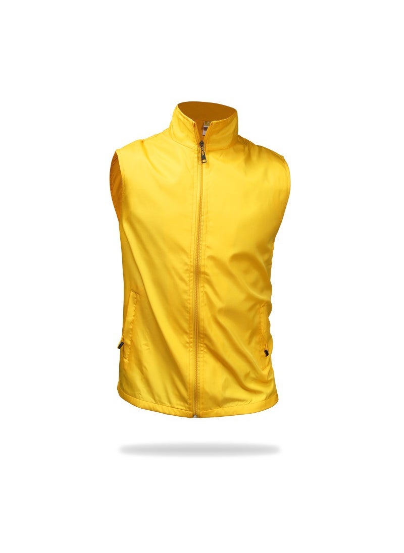 Generic - Elegant Winter Zip-up White Duck Down Cardigan Hoodless Solid Color Straight-leg Comfortable Wool Stand Collar Casual Sweater Yellow - Image 1