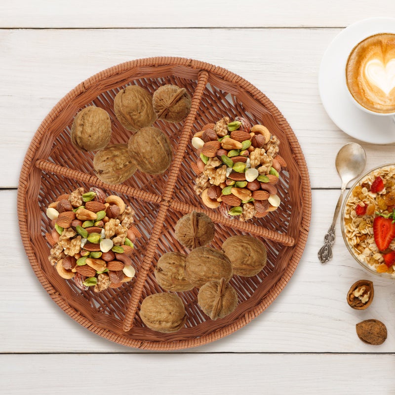 🍽️ سلة منسوجة ريفية لتخزين الحلوى والحلويات بتصميم محمول - Image 4